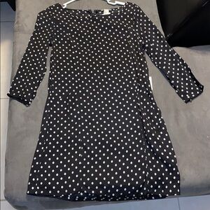 Block polka dot dress